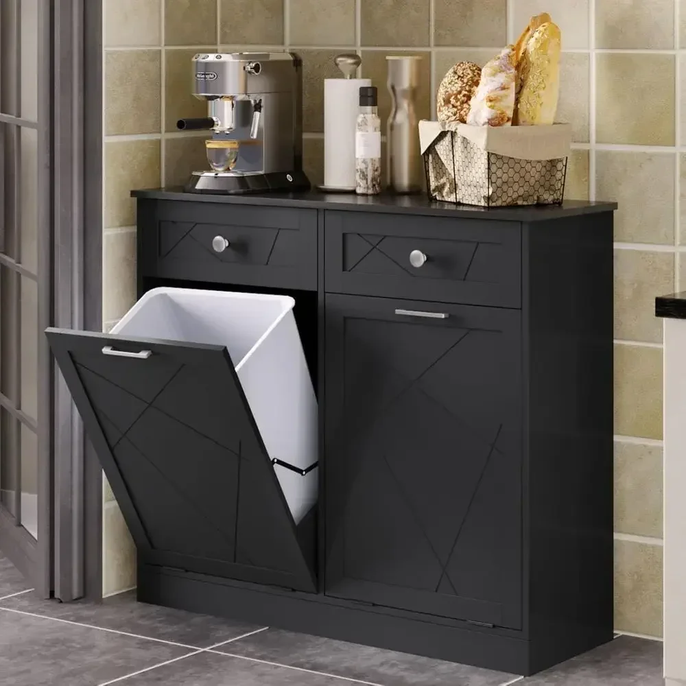 Commercial Kitchen Trash Can - Podwójny pojemnik na śmieci - Szafka