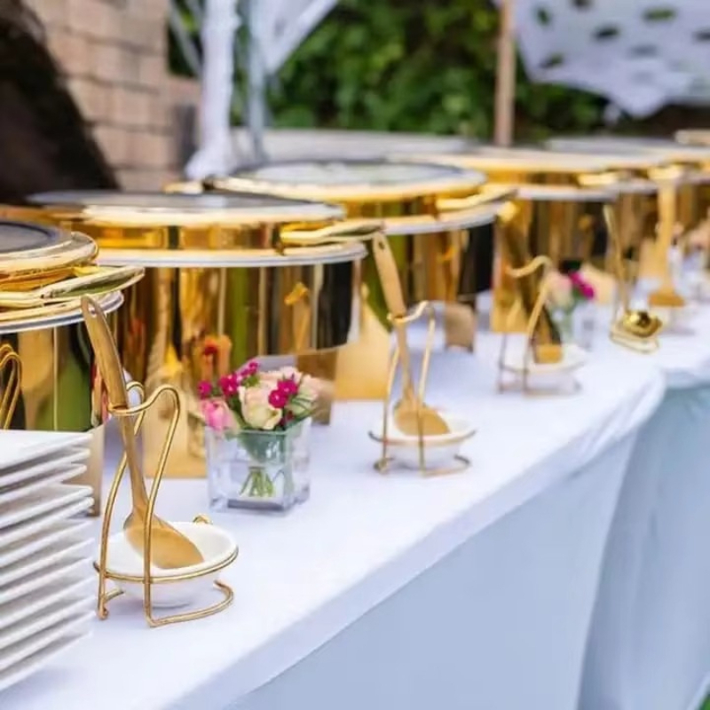 Złoty, okrągły, duży, ze stali – Bain Marie Food Warmer recenzja i cena