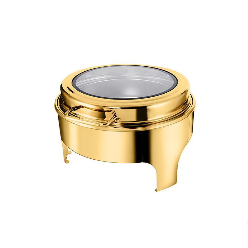 Złoty, okrągły, duży, ze stali – Bain Marie Food Warmer recenzja i cena