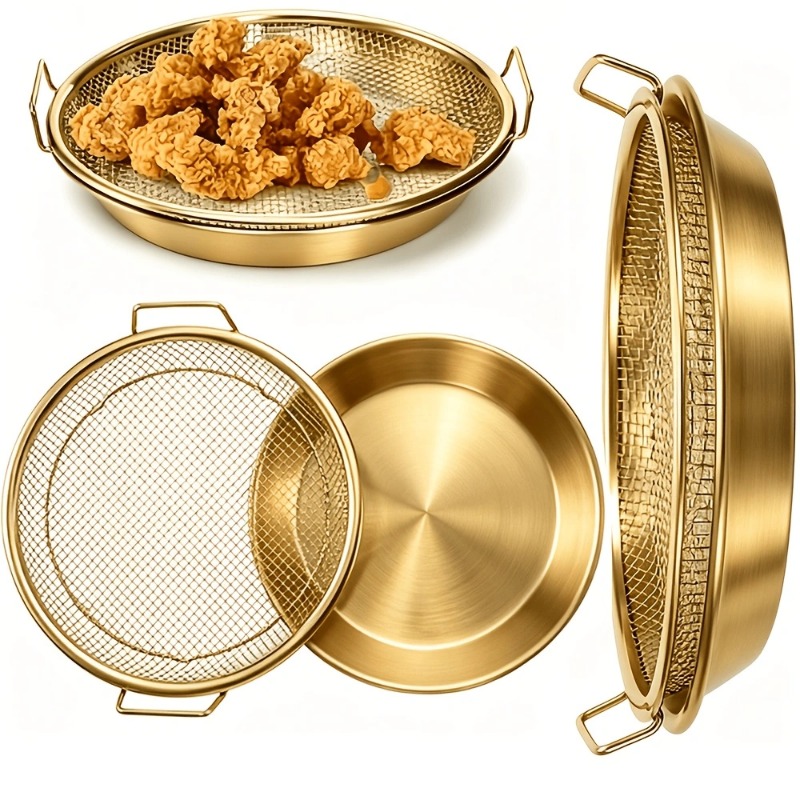 Złoty wytrzymały stojak do fry – Commercial Kitchen Oil Filter recenzja i cena