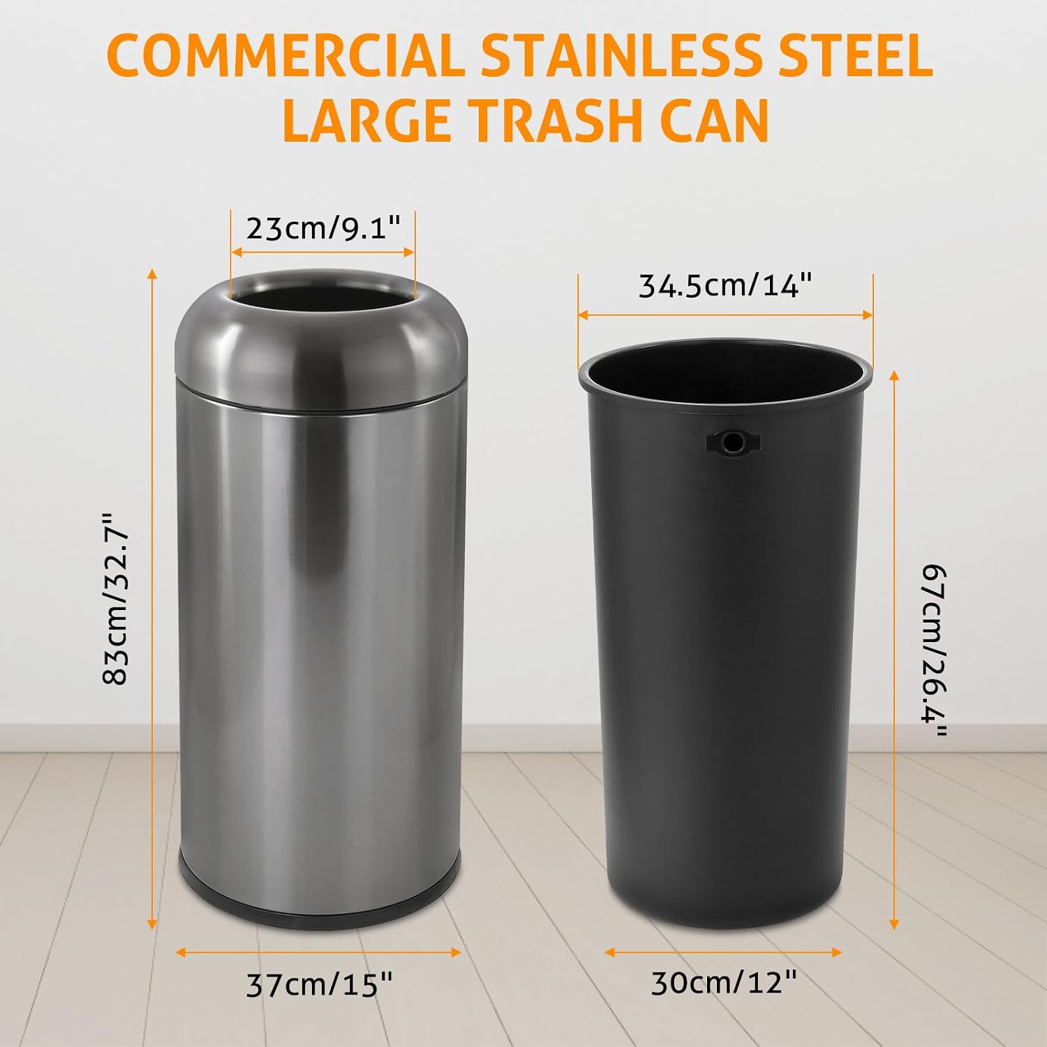 Ciemnosrebrny, 16-galonowy, du – Commercial Kitchen Trash Can recenzja i cena