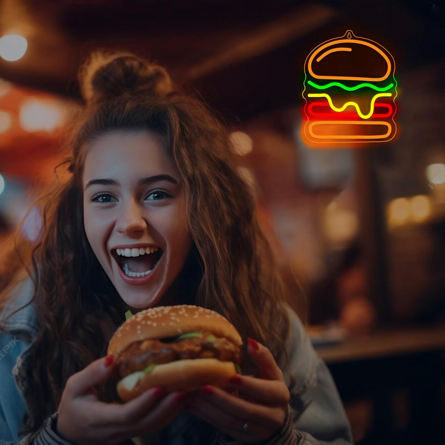 Neon Burger z Warstwowym Serem – Commercial Kitchen Light recenzja i cena