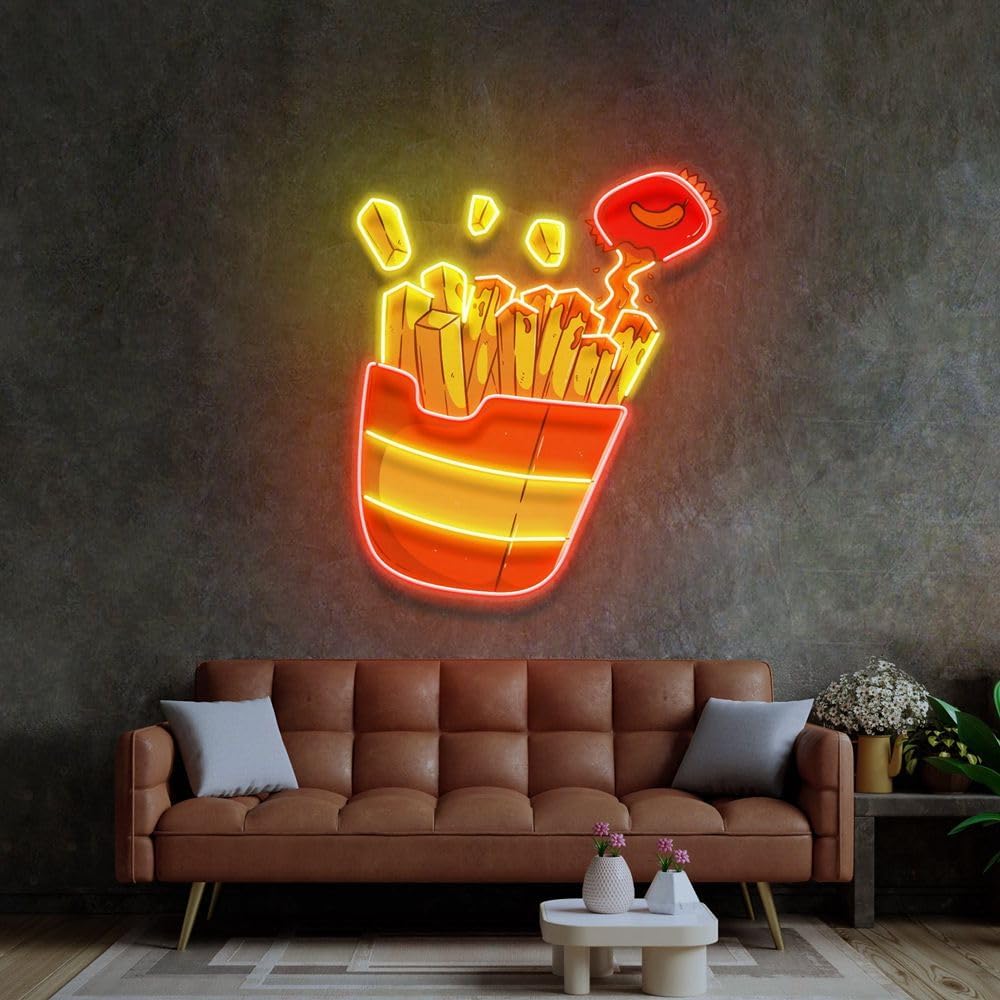 Niestandardowy neon z frytkami – Commercial Kitchen Light recenzja i cena
