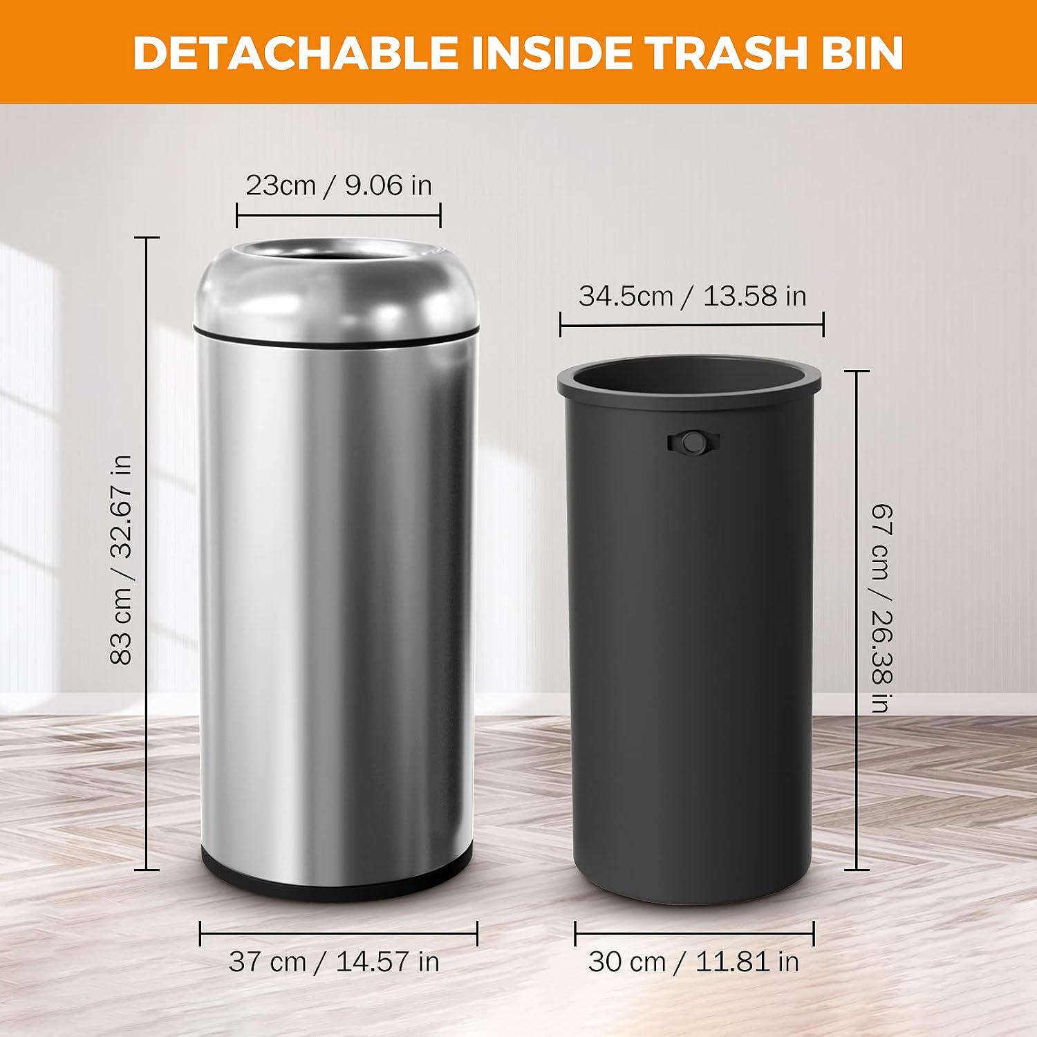 Metalowy kosz na śmieci o poje – Commercial Kitchen Trash Can recenzja i cena