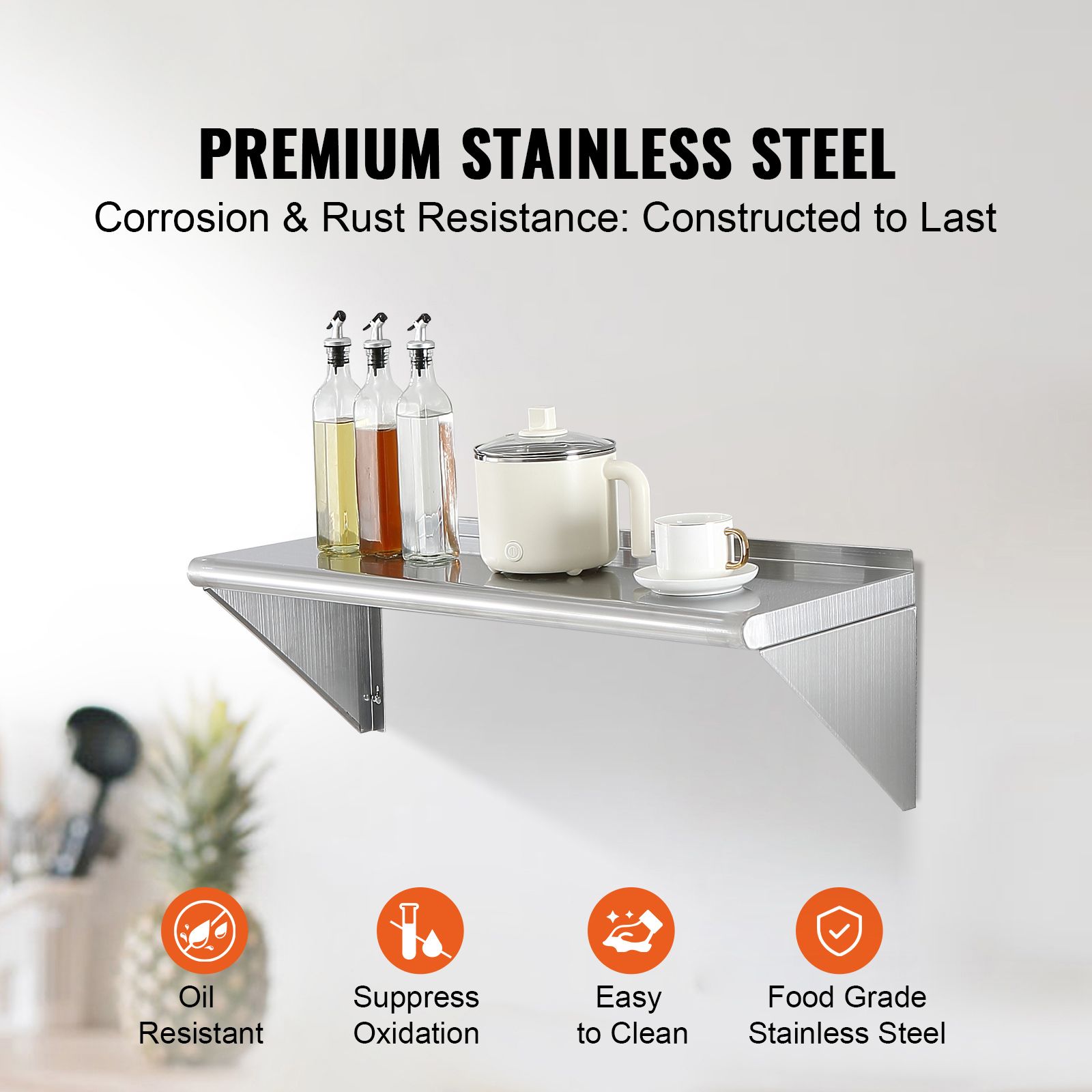 Półka ze stali nierdzewnej 30  – Commercial Kitchen Wall Shelves recenzja i cena