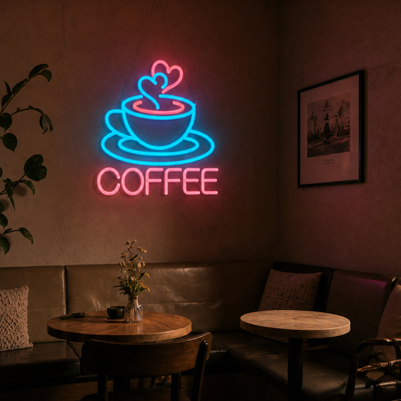 Neonowy Znak LED z Motywem Kaw – Commercial Kitchen Light recenzja i cena