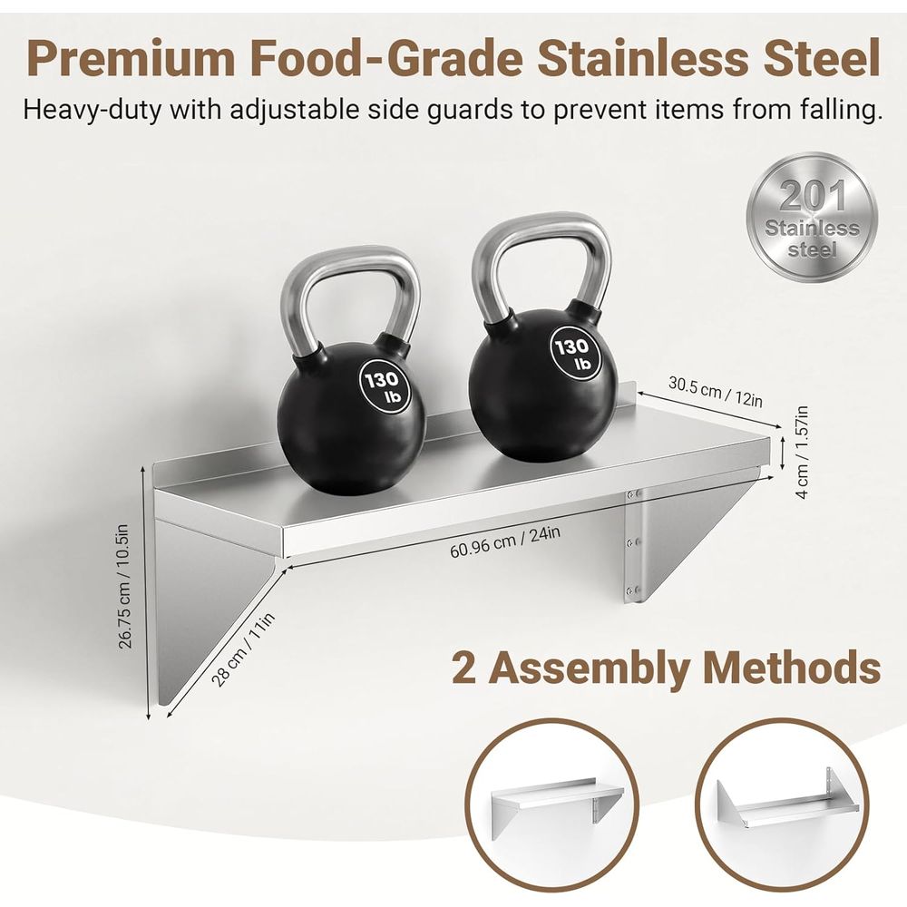 Półka ścienna ze stali nierdze – Commercial Kitchen Wall Shelves recenzja i cena